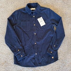 Zara boys size 11-12 Dark Blue Corduroy Shirt